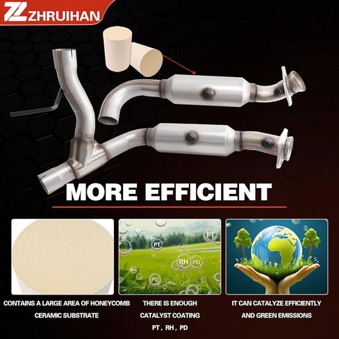 مجموعة المحول الحفاز المتوافقة مع F150 2009-2010 & Navigator 2007-2014 & Expedition 2007-2014 5.4L V8، استبدل OE: 53904 50567 645282 30497 EPA Compliant in Kuwait