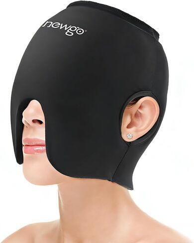 NEWGO Migraine Headache Relief Cap, Soft Gel Ice Wrap Mask with Full Coverage, Ear Outcuts Design Advoid Ear Frostbite and Pressure in Kuwait