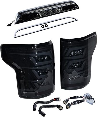 Compatible with 2015-2020 Ford F150 Left Right Sequential Turn Signal Driving Reverse Tail Light Assembly + High Mount Third Brake Lamp in Saudi Arabia