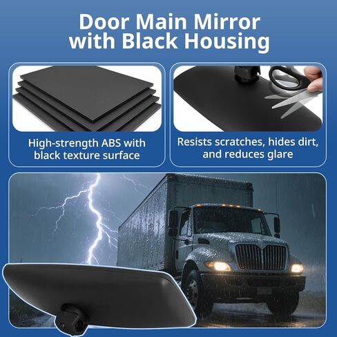 Black Main Mirror for International 4300, Rear View Main Mirror for International Durastar 4300 4400 7400 7600 8500 8600 Workstar Transtar Prostar Lonestar in Saudi Arabia