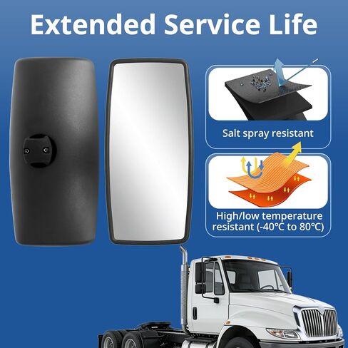 Black Main Mirror for International 4300, Rear View Main Mirror for International Durastar 4300 4400 7400 7600 8500 8600 Workstar Transtar Prostar Lonestar in Saudi Arabia
