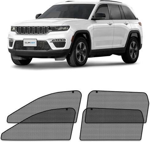 CLIM ART Magnetic Car Window Shades for Jeep Wrangler JL 2018-2026 – Custom-Fit Sun Blocker Curtains, Side Window Covers, Essential Car Accessories for Camping, Baby, and Privacy Protection - MS0272 in Kuwait