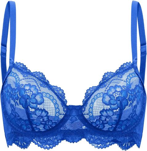 Sexy Sheer Underwire Push Up Lace Everyday Bra Lingerie in Saudi Arabia
