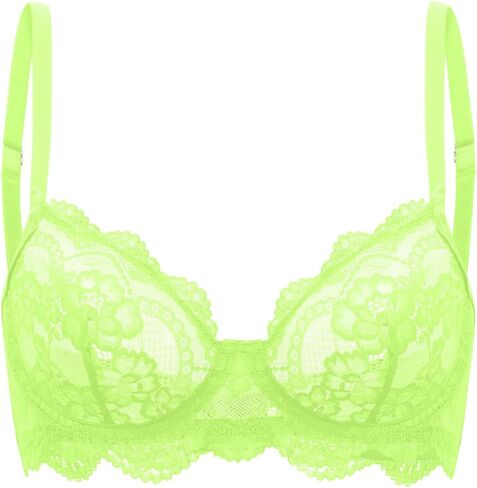 Sexy Sheer Underwire Push Up Lace Everyday Bra Lingerie in Saudi Arabia