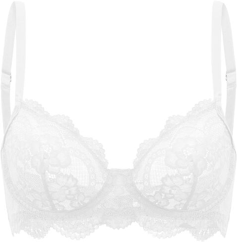 Sexy Sheer Underwire Push Up Lace Everyday Bra Lingerie in Saudi Arabia