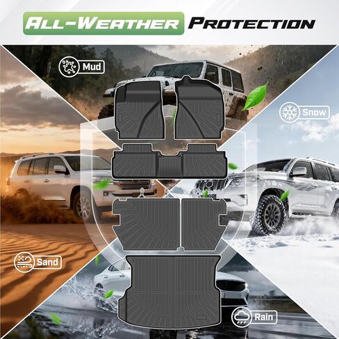 Escape Floor Mats - Car Mats for Ford Escape 2009-2012, Mazda Tribute & 2009-2011 Mercury Mariner, All Weather Floor Mats and Cargo Liner for Escape Accessories, Heavy Duty Rubber Mats in Saudi Arabia
