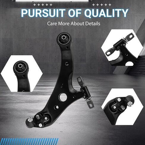 Front Suspension Control Arm Kit Compatible with 2007-2011 Toyota Camry Lower Control Arm, Outer and Inner Tie Rod Ends, Sway Bar Links in Kuwait