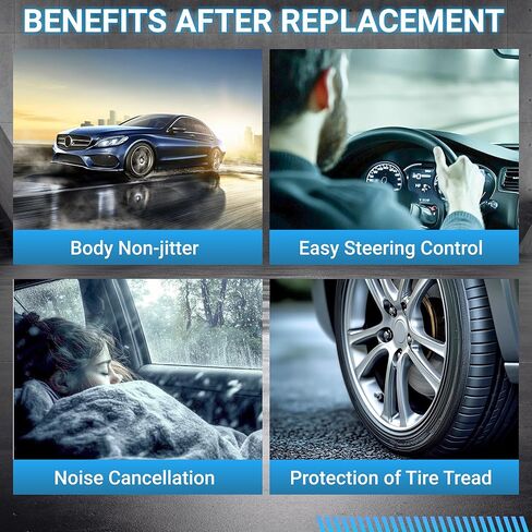 Front Suspension Control Arm Kit Compatible with 2007-2011 Toyota Camry Lower Control Arm, Outer and Inner Tie Rod Ends, Sway Bar Links in Kuwait