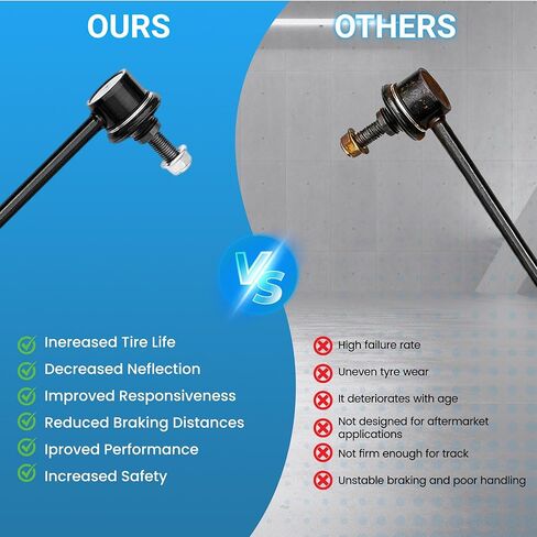 Front Suspension Control Arm Kit Compatible with 2007-2011 Toyota Camry Lower Control Arm, Outer and Inner Tie Rod Ends, Sway Bar Links in Kuwait