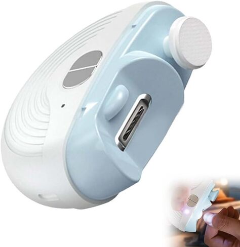 Automatic Electric Nail Clipper, Rechargeable Electric Nail Clippers for Fingernails Toenails, 2026 New Automatic 2 in 1 Nail Trimmer with LED Light Cordless for Adults Seniors (White) in Kuwait