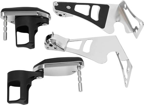 TCT-MOTORPARTS Adjustable Rear Passenger Arm Rests w/Drink Holder Fit For 1997-2013 Harley Touring Electra Street Glide Road King in Kuwait