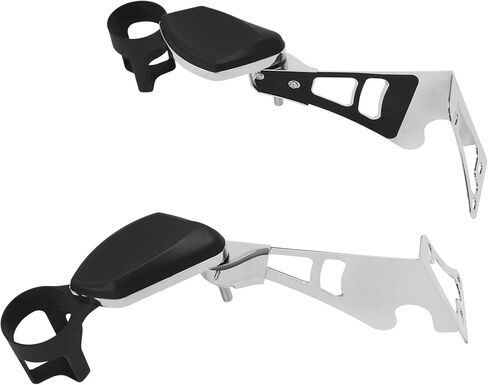 TCT-MOTORPARTS Adjustable Rear Passenger Arm Rests w/Drink Holder Fit For 1997-2013 Harley Touring Electra Street Glide Road King in Kuwait