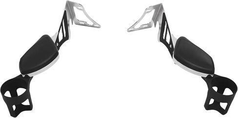 TCT-MOTORPARTS Adjustable Rear Passenger Arm Rests w/Drink Holder Fit For 1997-2013 Harley Touring Electra Street Glide Road King in Kuwait