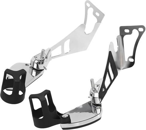 TCT-MOTORPARTS Adjustable Rear Passenger Arm Rests w/Drink Holder Fit For 1997-2013 Harley Touring Electra Street Glide Road King in Kuwait