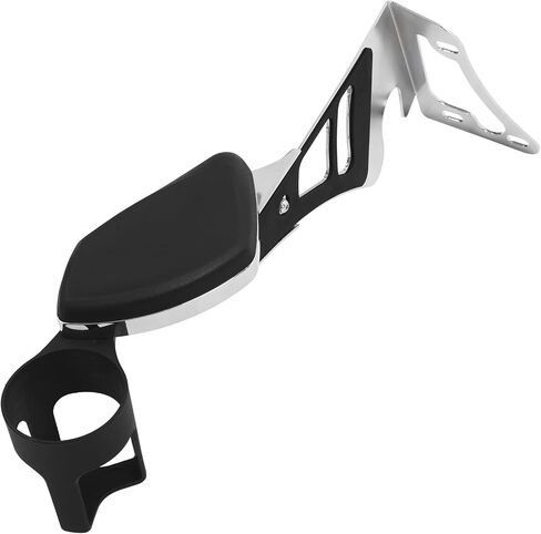 TCT-MOTORPARTS Adjustable Rear Passenger Arm Rests w/Drink Holder Fit For 1997-2013 Harley Touring Electra Street Glide Road King in Kuwait