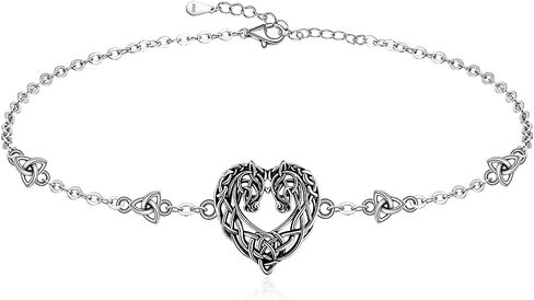 Horse Bracelet Celtic Horse Bracelets for Women Sterling silver Celtic Knot Triquetra Equestrian Jewelry Horses Lover Gifts in Kuwait