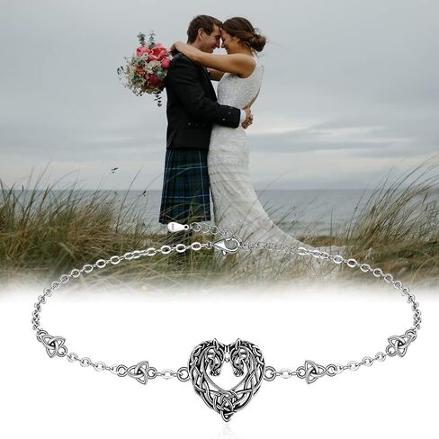 Horse Bracelet Celtic Horse Bracelets for Women Sterling silver Celtic Knot Triquetra Equestrian Jewelry Horses Lover Gifts in Kuwait