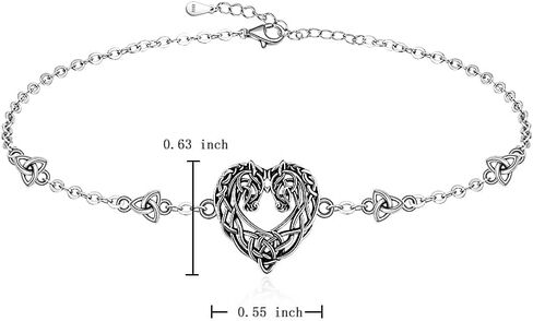 Horse Bracelet Celtic Horse Bracelets for Women Sterling silver Celtic Knot Triquetra Equestrian Jewelry Horses Lover Gifts in Kuwait