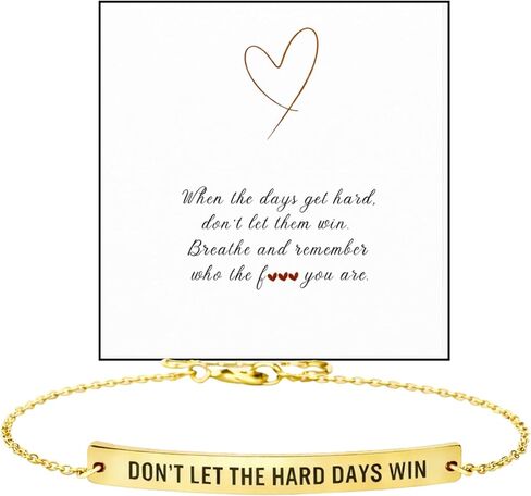 VIY Personal Card Dont let the hard days win bracelet, Cancer care gifts for women, Motivational bracelets, Inspirational gift for women friends, Breast cancer gifts for woman in Kuwait