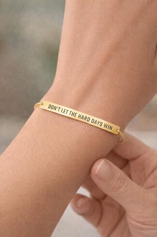 VIY Personal Card Dont let the hard days win bracelet, Cancer care gifts for women, Motivational bracelets, Inspirational gift for women friends, Breast cancer gifts for woman in Kuwait