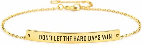 VIY Personal Card Dont let the hard days win bracelet, Cancer care gifts for women, Motivational bracelets, Inspirational gift for women friends, Breast cancer gifts for woman in Kuwait