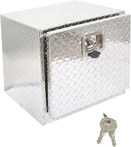 labwork 18 Inch Silver Aluminum Diamond Plate Tool Box Organizer With Lock Key in Kuwait