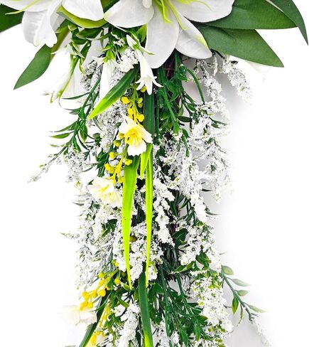 Easter Liliaceous Cross Wreath Garland Front Door Ornament in Kuwait
