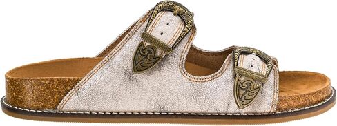 Corkys Footwear Womens Atta Girl Sandal – Featuring Two Straps with Western-Inspired Buckle Detailing, Slip-On, and a Cushioned Insole for All-Day Comfort in Saudi Arabia