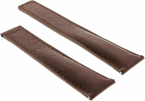 Ewatchparts 20mm Leather Watch Band Strap Compatible With Tag Heuer Carrera CV2013 Calibre 16 F1 Light Brown in Saudi Arabia