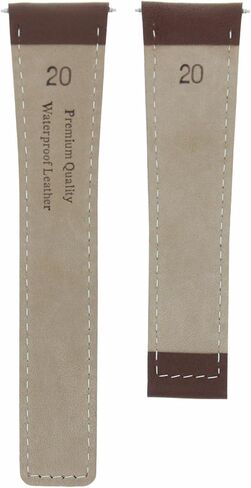 Ewatchparts 20mm Leather Watch Band Strap Compatible With Tag Heuer Carrera CV2013 Calibre 16 F1 Light Brown in Saudi Arabia