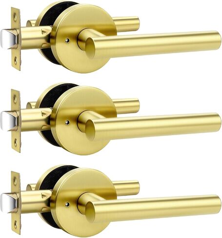 Orger 6 حزمة مقابض الأبواب السوداء الداخلية، مقابض الأبواب السوداء غير اللامعة للخصوصية لغرفة النوم والحمام، أذرع الأبواب قابلة للعكس لليسار واليمين، 304 الفولاذ المقاوم للصدأ أقفال بدون مفتاح للأبواب in Kuwait