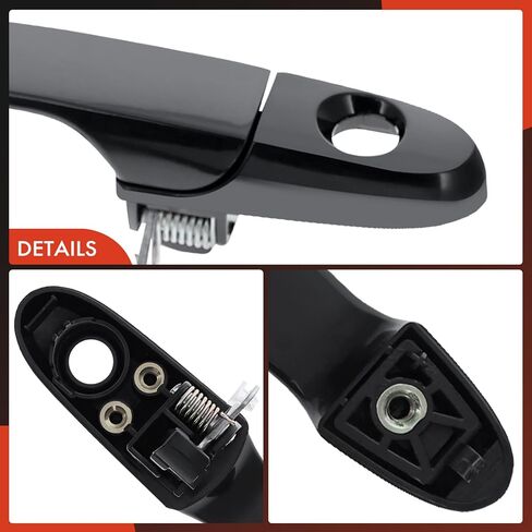 A-Premium Outside Exterior Door Handles Compatible with Chevrolet Cobalt 2005-2010 & Pontiac G5 2007-2010, Solstice 2007-2009 & Saturn Sky 2007-2010, Primed Black, 2-PC Set, Front Left and Right Side in Saudi Arabia