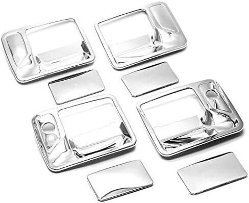 أغطية مقابض باب كروم لسيارة Ford F250 F350 F450 Super Duty 1999-2016 (4 أبواب) - مع فتحة مفتاح للركاب in Saudi Arabia