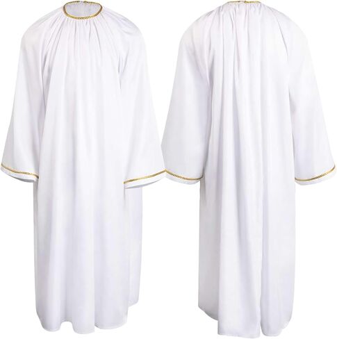 Angel Costume Priest Robe for Men Greek God Costume Jesus Egyptian Toga Outfit Adult Renaissance White Cape in Saudi Arabia
