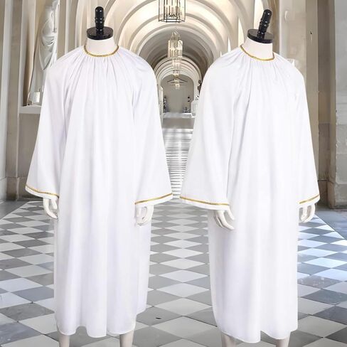 Angel Costume Priest Robe for Men Greek God Costume Jesus Egyptian Toga Outfit Adult Renaissance White Cape in Saudi Arabia