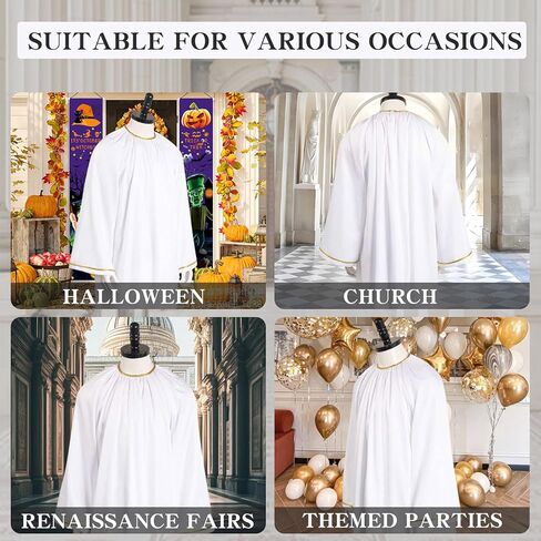 Angel Costume Priest Robe for Men Greek God Costume Jesus Egyptian Toga Outfit Adult Renaissance White Cape in Saudi Arabia