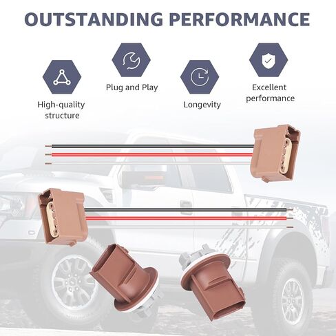 2U5Z13411SA Turn Signal Light Socket with 3-Wire Pigtail YF1Z13411CA- Compatible with Ford F250 F350 Super Duty Escape Focus Mustang Ranger Explorer 2004-2013 Brake Tail Headlight Lamp Adapter in Kuwait