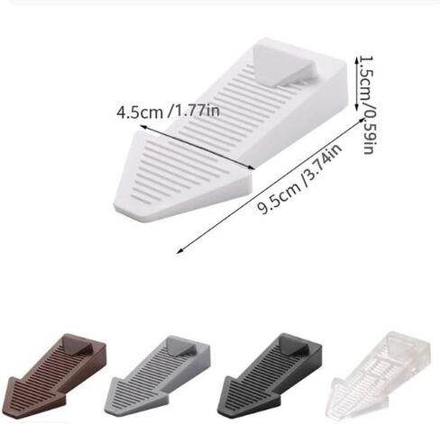 Door Block 2Pcs Silicone Anti-Skid Safety Portable Doorstops Door Wedge Children Protection in Saudi Arabia