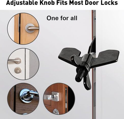 Abnaok Portable Door Lock, Hotel Door Locks for Travelers Security, Prevent Unauthorized Entry, Door Stoppers Security for Travel Hotel Home Apartment College in Saudi Arabia