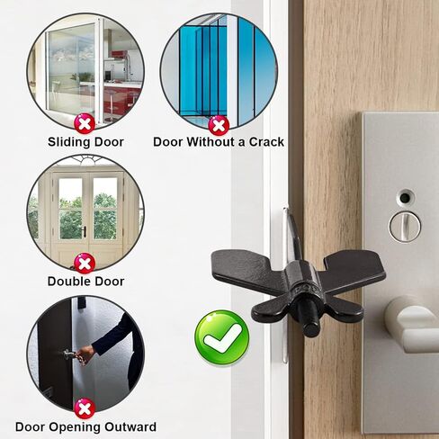 Abnaok Portable Door Lock, Hotel Door Locks for Travelers Security, Prevent Unauthorized Entry, Door Stoppers Security for Travel Hotel Home Apartment College in Saudi Arabia