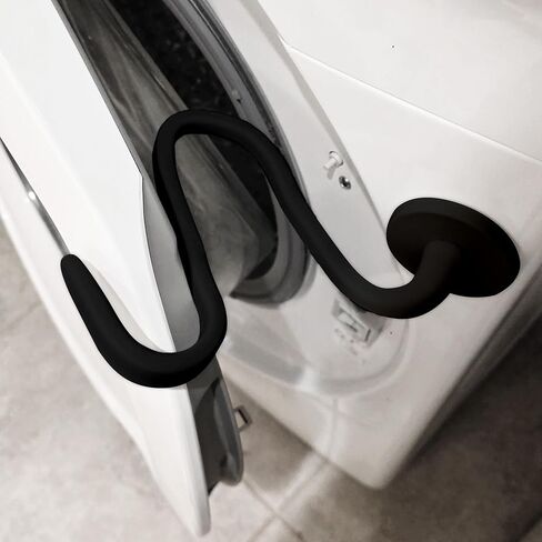 Front Load Washer Door Prop & Stopper - Magnetic Washing Machine Door Holder with 2.6-Inch Strong Magnet Base, Removable Stopper, Keep Washer Open for Fresh Laundry Smell - White in Kuwait