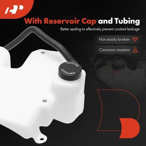 A-Premium Engine Coolant Overflow Recovery Reservoir Tank [with Cap and Tubing] Compatible with Chevrolet Blazer 1995-2005, S10 1994-2004 & GMC Jimmy, Sonoma & Oldsmobile Bravada - Front Side in Saudi Arabia