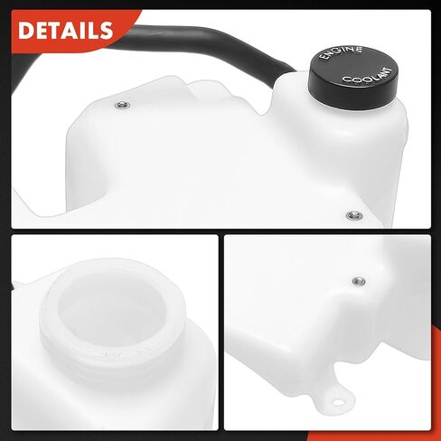A-Premium Engine Coolant Overflow Recovery Reservoir Tank [with Cap and Tubing] Compatible with Chevrolet Blazer 1995-2005, S10 1994-2004 & GMC Jimmy, Sonoma & Oldsmobile Bravada - Front Side in Saudi Arabia