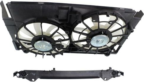 1pc Dual Radiator Cooling Fan Assembly Set for Toyota for RAV4 2.5L 2013-2018 1636336110 167120V020, Rapid shipment in Kuwait