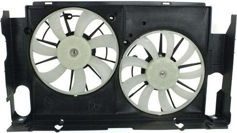 1pc Dual Radiator Cooling Fan Assembly Set for Toyota for RAV4 2.5L 2013-2018 1636336110 167120V020, Rapid shipment in Kuwait
