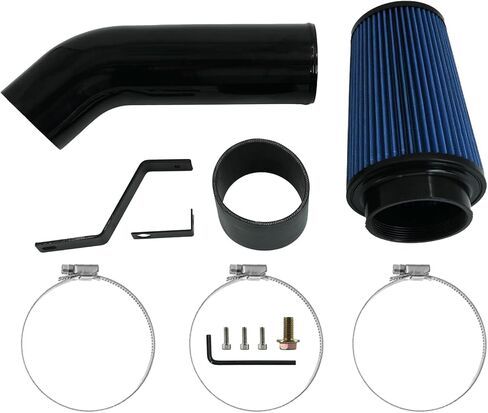 Marsflex 4" Cold Air Intake Kit & Filter Heat Shield for Chevy for GMC 1999 2000 2001 2002 2003 2004 2005 2006 Silverado Sierra Tahoe Avalanche Suburban Yukon Sierra 1500 2500 V8 4.8L 5.3L 6.0L Red in Kuwait