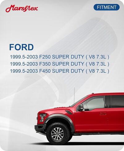 Marsflex 4" Cold Air Intake Kit & Filter Heat Shield for Chevy for GMC 1999 2000 2001 2002 2003 2004 2005 2006 Silverado Sierra Tahoe Avalanche Suburban Yukon Sierra 1500 2500 V8 4.8L 5.3L 6.0L Red in Kuwait