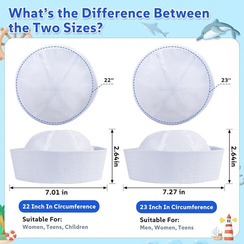 White Sailor Hats Yacht Hat Navy Captain Cap Halloween Sailor Costume White Hats for Women Men in Kuwait