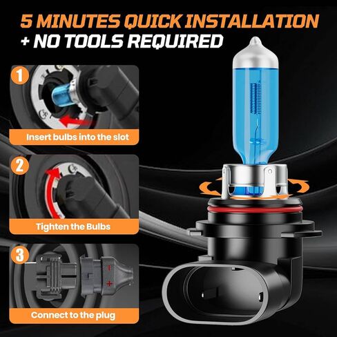 لسيارة Chevy Silverado 1500 2007-2015 2019 2020 2021، 2500 3500 HD 2007-2021 لمبات الهالوجين الأمامية، 9005 مصابيح إضاءة عالية وH11 منخفضة الشعاع، التوصيل N Play، 4 عبوات in Kuwait