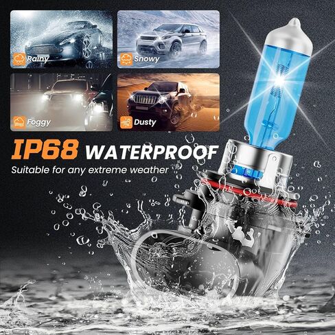 لسيارة Chevy Silverado 1500 2007-2015 2019 2020 2021، 2500 3500 HD 2007-2021 لمبات الهالوجين الأمامية، 9005 مصابيح إضاءة عالية وH11 منخفضة الشعاع، التوصيل N Play، 4 عبوات in Kuwait